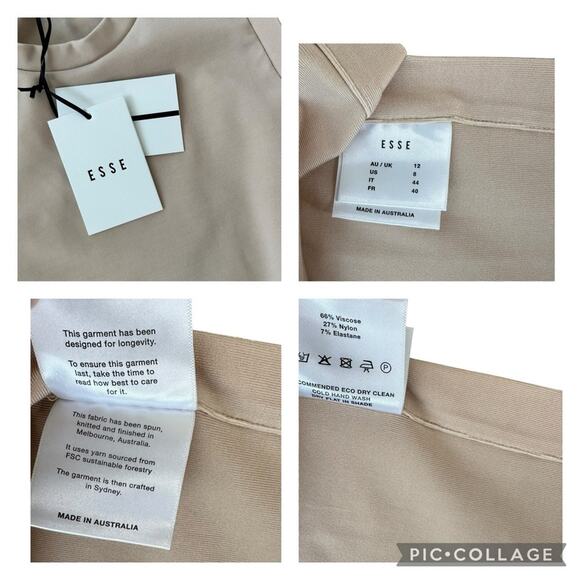 ESSE STUDIOS Split Tank Top Tunic US 8 /AU 12 Longline  Layering Minimalist NWT - Picture 6 of 10